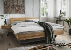 Doppelbett Kopfteil geteilt 'Astoria III' 180x200cm Wildeiche geölt