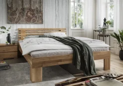 Doppelbett Kopfteil Lamellen 'Astoria I' 180x200cm Wildeiche geölt