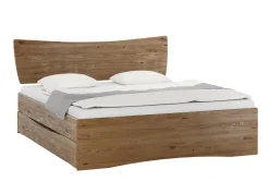 Doppelbett mit Bettkästen 160x200cm "Faro" Wildeiche massiv geölt