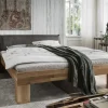 Doppelbett mit Polsterkopfteil 'Astoria I' 180x200cm Wildeiche geölt