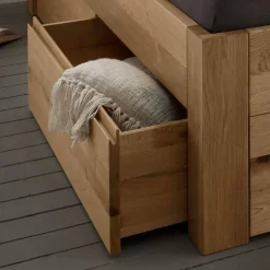 Doppelbett mit Schubkästen 'Cleveland I' 180x200cm Wildeiche geölt