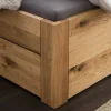 Doppelbett mit Schubkästen 'Cleveland I' 200x200cm Wildeiche geölt