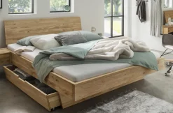 Doppelbett mit Schubkästen 'Redwood I' 180x200cm Wildeiche geölt