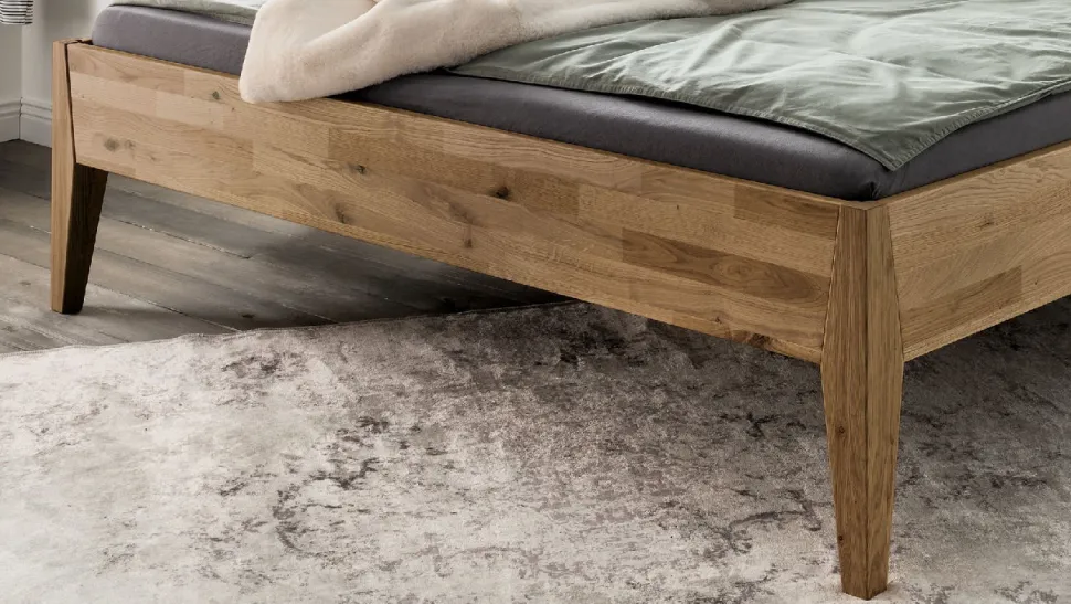 Doppelbett 'Modesto' 160x200cm Wildeiche geölt
