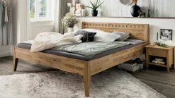 Doppelbett 'Modesto' 200x200cm Wildeiche geölt