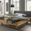 Doppelbett 'Mona III' 160x200cm Wildeiche geölt