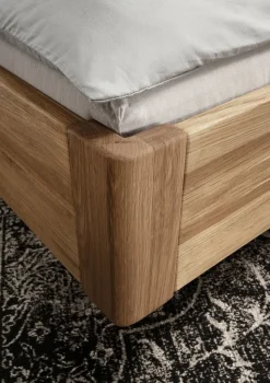 Doppelbett 'Mona III' 180x200cm Wildeiche geölt