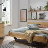Doppelbett 'Mona II' 200x200cm Wildeiche geölt