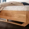 Doppelbett 'Mona IV' 180x200cm Cord beige & Wildeiche geölt