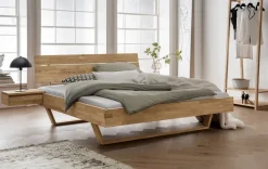 Doppelbett 'Mona VII' 160x200cm Wildeiche geölt