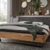 Doppelbett 'Mona V' 180x200cm Wildeiche geölt