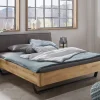 Doppelbett 'Mona V' 160x200cm Wildeiche geölt