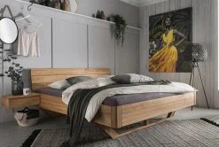 Doppelbett 'Mona' 180x200cm Wildeiche geölt