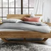 Doppelbett 'Mona' 200x200cm Wildeiche geölt