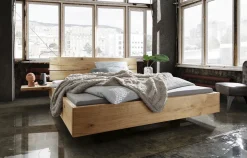 Doppelbett 'New York' 200x200cm Wildeiche geölt