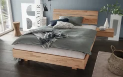 Doppelbett 'Ramona' 160x200cm Kernbuche geölt