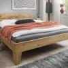 Doppelbett 'Redwood II' 200x200cm Wildeiche geölt