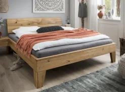 Doppelbett 'Redwood II' 200x200cm Wildeiche geölt