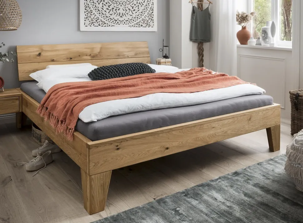 Doppelbett 'Redwood II' 160x200cm Wildeiche geölt