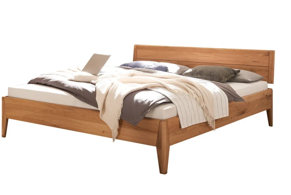 Doppelbett 180x200cm 'Ancona' Wildeiche massiv geölt