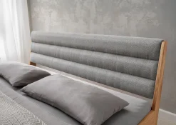 Doppelbett 180x200cm 'Combo II' Wildeiche geölt Polsterkopfteil