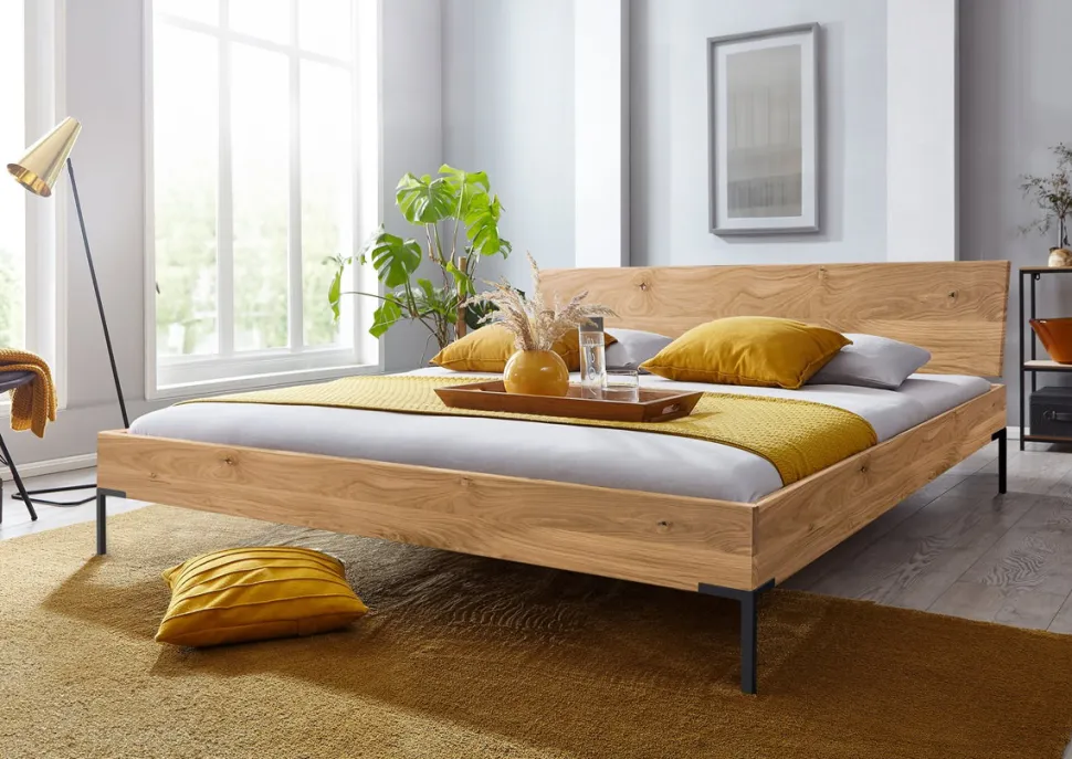 Doppelbett 180x200cm 'Jonas' Wildeiche geölt