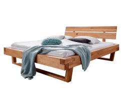 Doppelbett 180x200cm 'Silva' Wildeiche massiv geölt