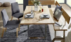 Eckbankgruppe 148x248cm "Amber II" Wildeiche massiv