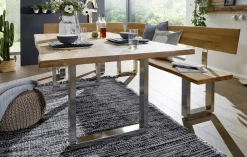 Eckbankgruppe 148x248cm "Amber II" Wildeiche massiv