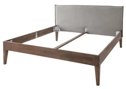 Einzelbett 'Grace' 90x200cm Holztöne & Füße & Kopfteile zur Auswahl Wildeiche geölt Holzkopfteil eckig Holzfuß 7x7cm