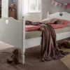 Einzelbett 90x200cm "Meggie" MDF weiß lackiert