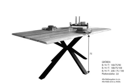 Epoxidharz Esstisch 200x100cm 
