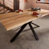 Epoxidharz Esstisch 180x90cm "Chicago" Wildeiche massiv