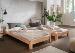 2er-Set Stapelbett 90x200cm 'Dubi' Buche massiv natur geölt