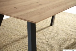 Esstisch "Konin" Wildeiche verschiedene Maße Gestelle Kanten 160x90 cm Rundrohr Runde Kante R80