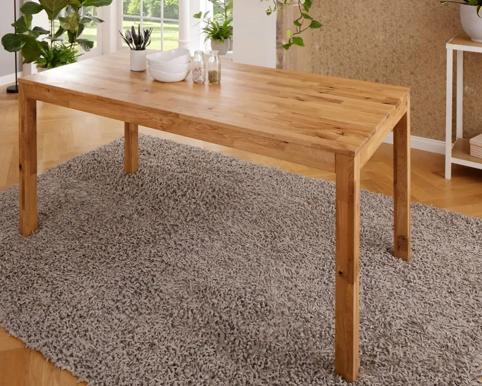 Esstisch "Lenox" 160x85cm Wildeiche massiv