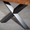 Esstisch mit Baumkante 200x100cm 'Pinta' Altholz & X-Fuß