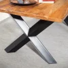 Esstisch mit gerader Kante 180x90cm 'Pinta' Altholz & X-Fuß