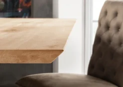 Esstisch verschiedene Größen und Tischkanten 'Ligna X` Wildeiche massiv 220x100cm gerade Kante natur geölt