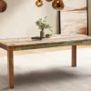 Esstisch 200x90cm 'Hawkins' recyceltes Altholz mehrfarbig lackiert