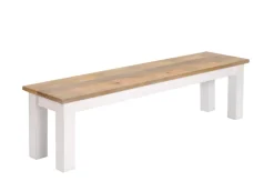 Esszimmerbank 160cm 'Nizza' Mango weiß natur
