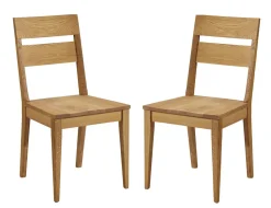 Esszimmerstuhl 2er-Set 'Kerala' Wildeiche geölt