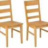 Esszimmerstuhl 4er-Set 'Thomas' Wildeiche massiv