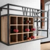 Flaschenregal für 12 Flaschen/Gläser "Vino 9" Holz & Metall