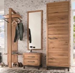 Garderobenschrank 60x200cm 'Lima' Wildeiche massiv