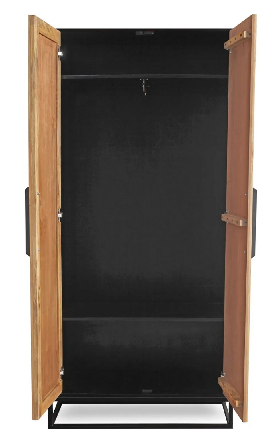 Garderobenschrank 88x190cm 'Namibia' Eiche & Mango schwarz