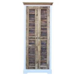 Garderobenschrank 80x190cm 'Nizza' Mango weiß natur