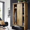 Garderobenschrank 100x190cm 'Railroad' Mango & Eisen