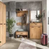 Garderobenschrank 60x195cm "Riga" Wildeiche massiv