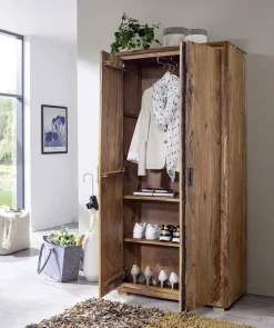 Garderobenschrank 88x180cm 'Sadar' Akazie massiv